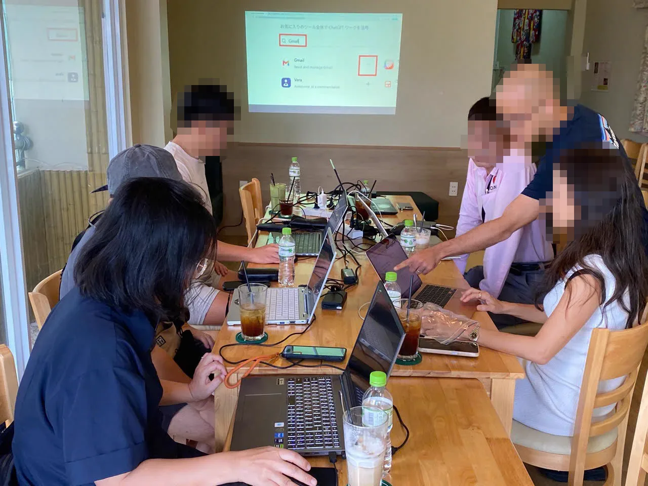 手が止まったところで、その場で一緒に直します